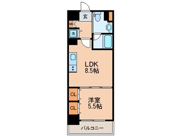 プラウランド堀田の物件間取画像